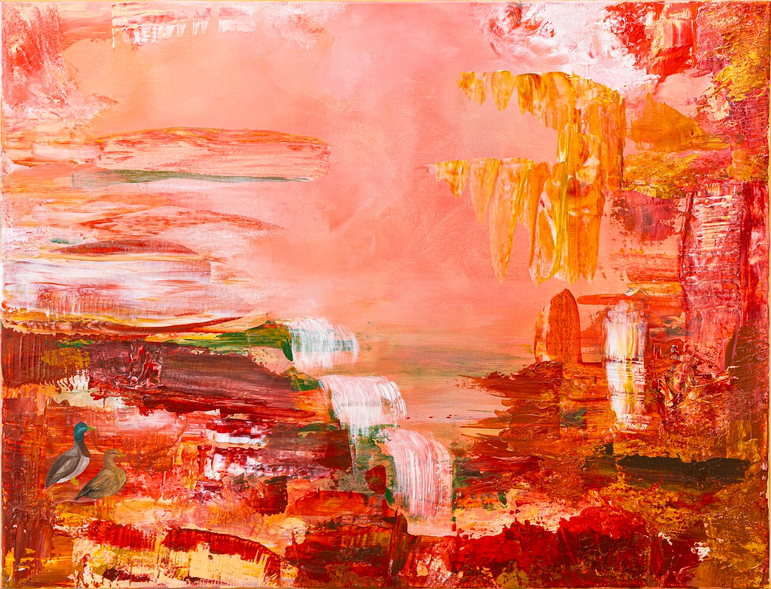 Crimson Currents | Wildlife Conservation Art by Josie Ryan