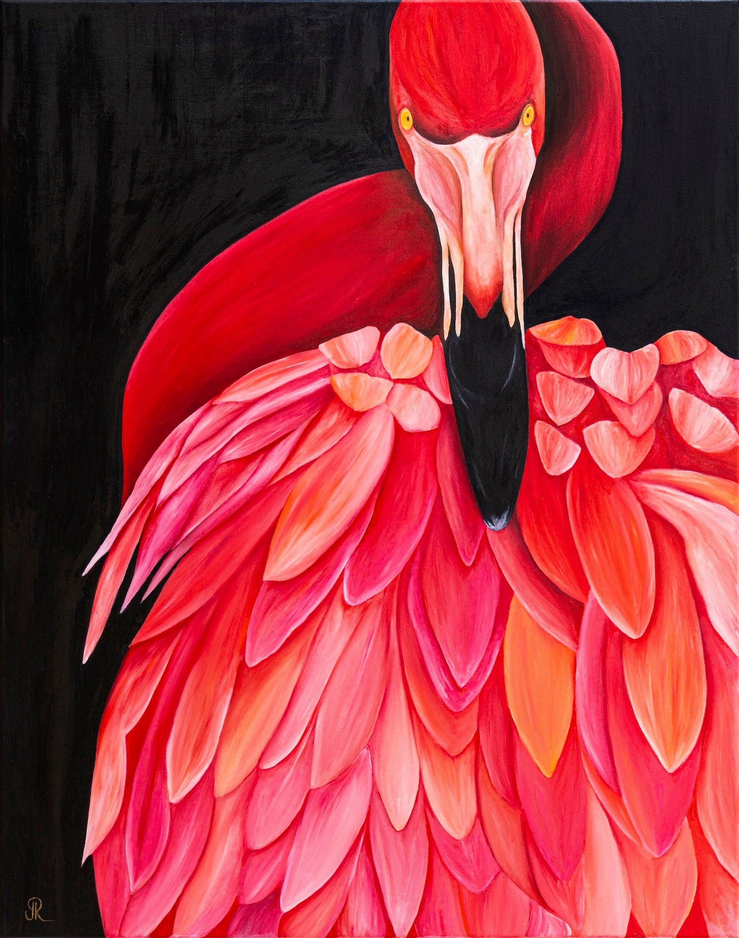 Poise in Pink | Wildlife Conservation Art by Josie Ryan
