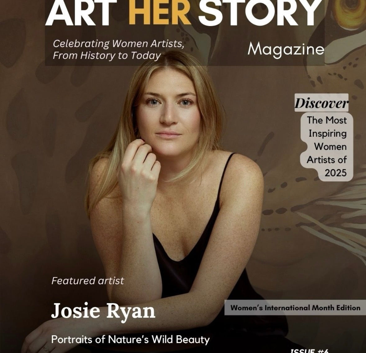 Magazine cover of 'Art Her Story' featuring Josie Ryan