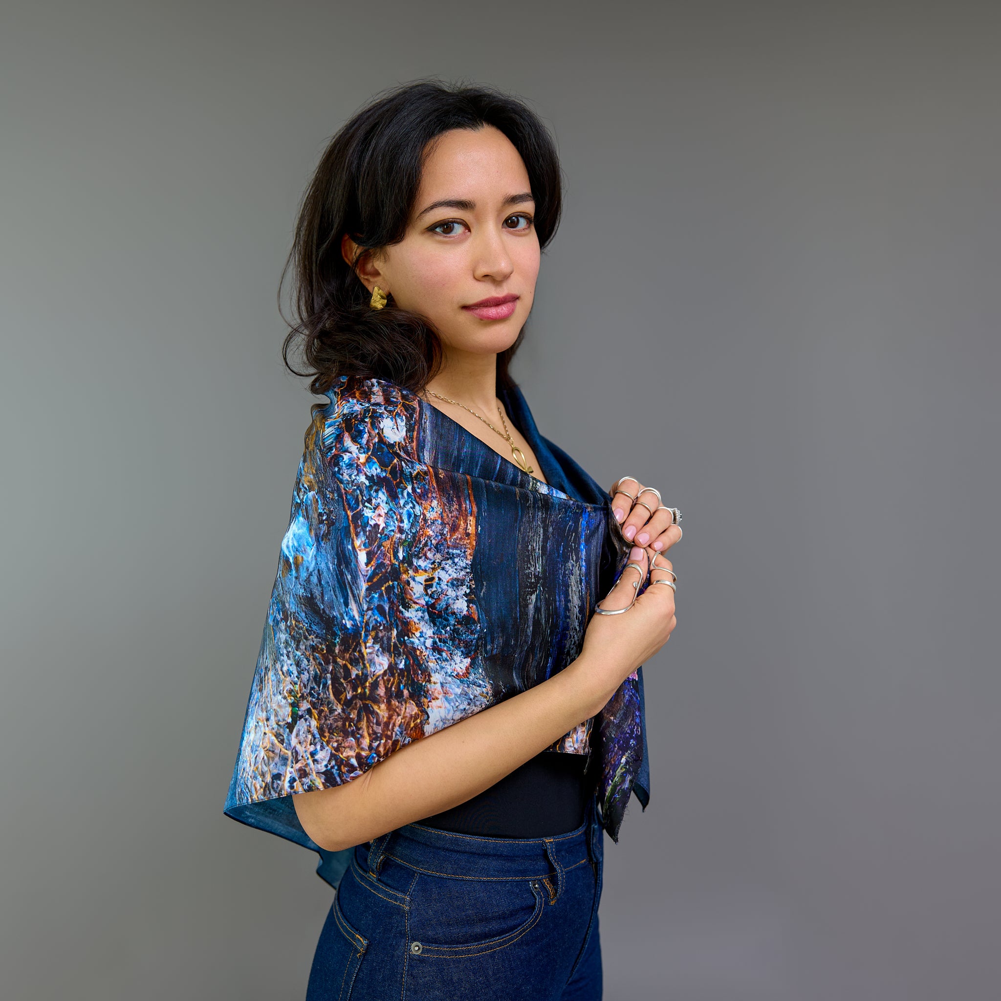 The Bridge – Art - Silk Twill Scarf | Wildlife Conservation Art by Josie Ryan