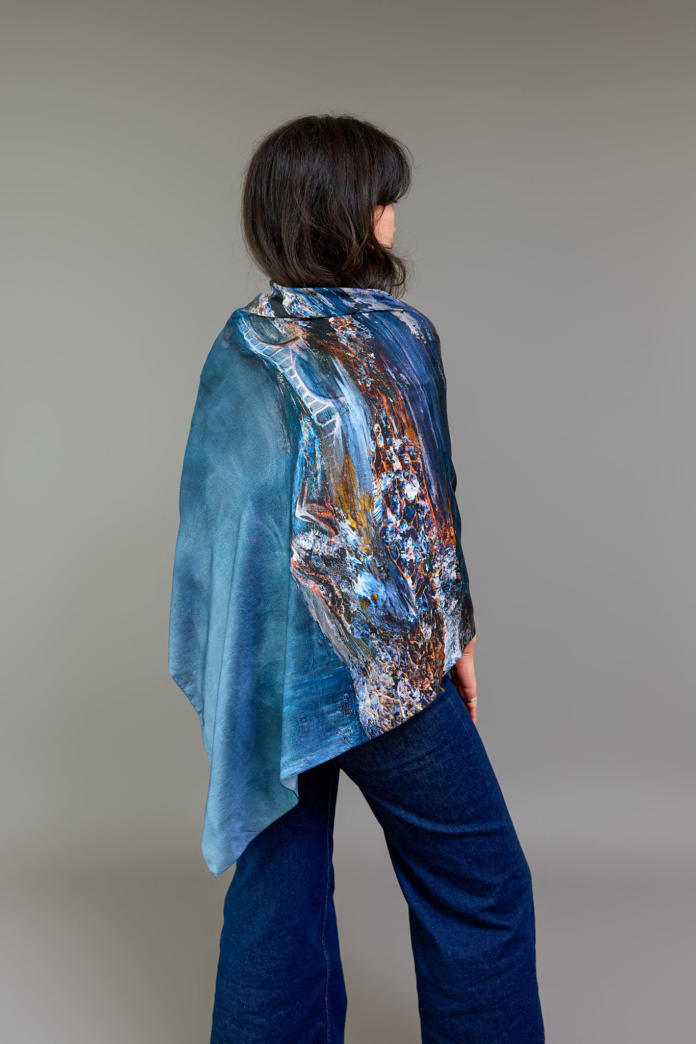 The Bridge – Art - Silk Twill Scarf | Wildlife Conservation Art by Josie Ryan