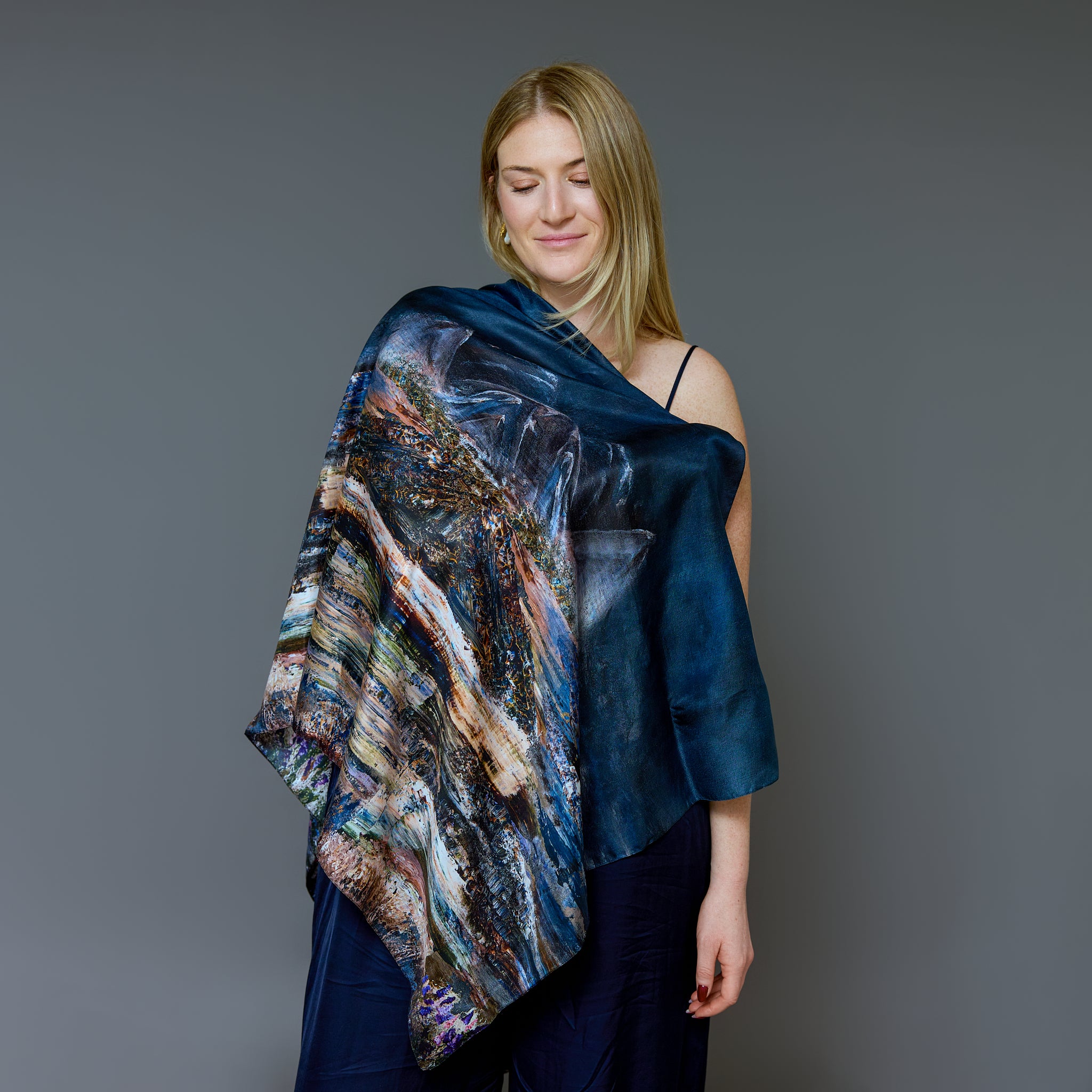 The Bridge – Art - Silk Twill Scarf | Wildlife Conservation Art by Josie Ryan