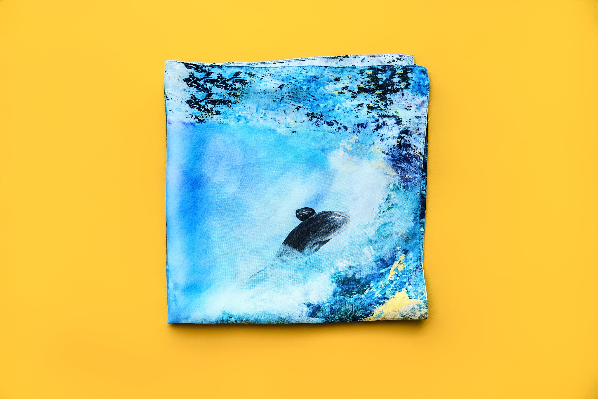 Dolphins – Silk Twill Scarf | Wildlife Conservation Art by Josie Ryan