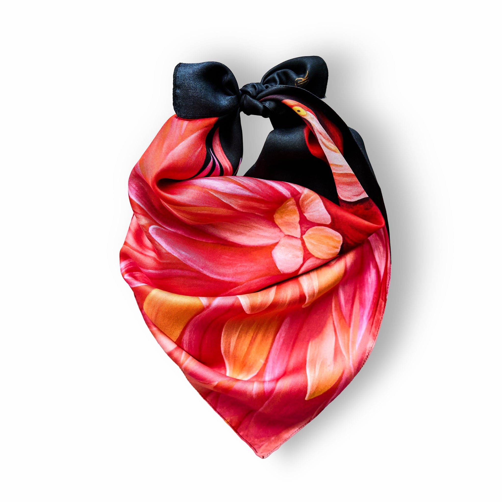 Flamingo – Silk Twill Scarf | Wildlife Conservation Art by Josie Ryan