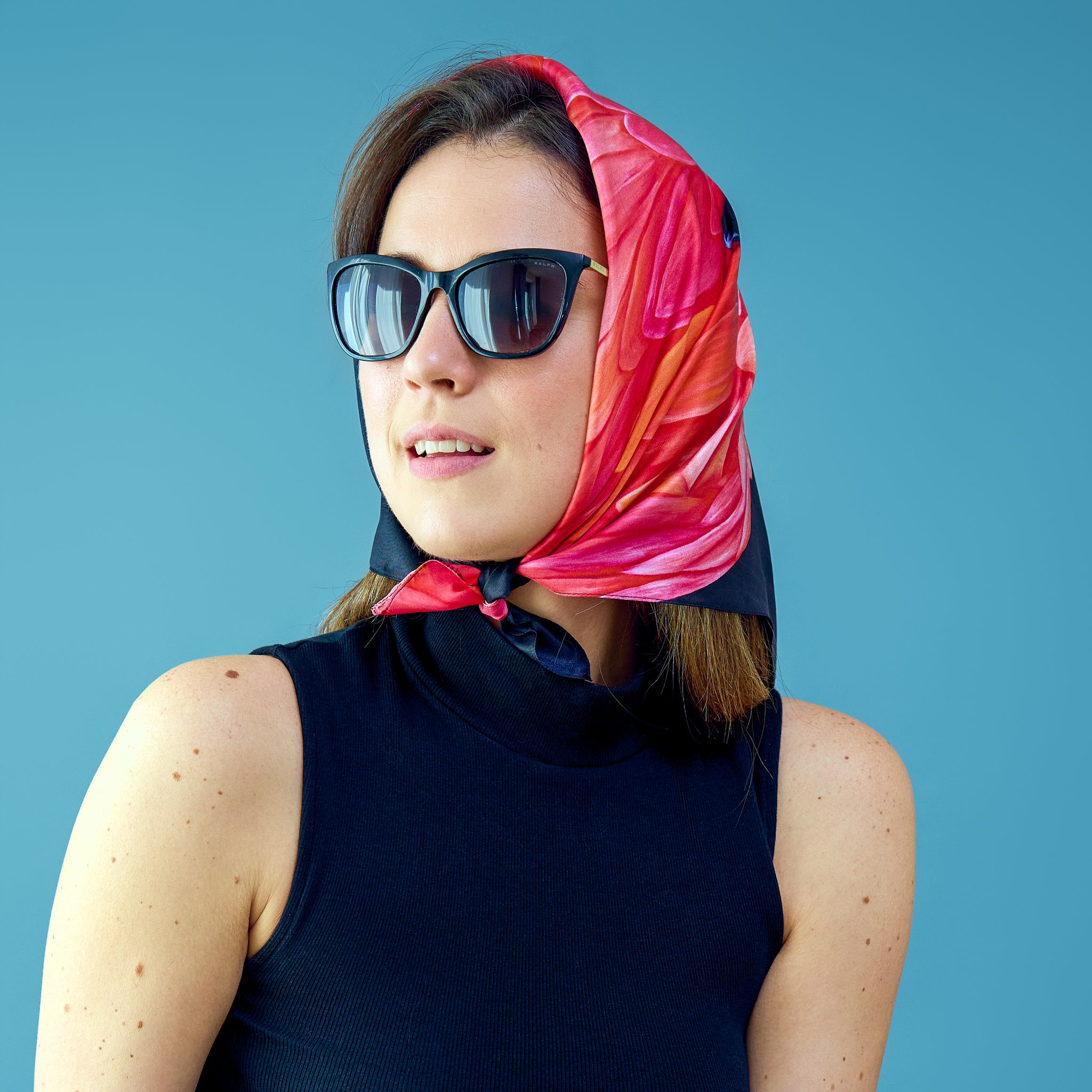 Flamingo – Silk Twill Scarf | Wildlife Conservation Art by Josie Ryan