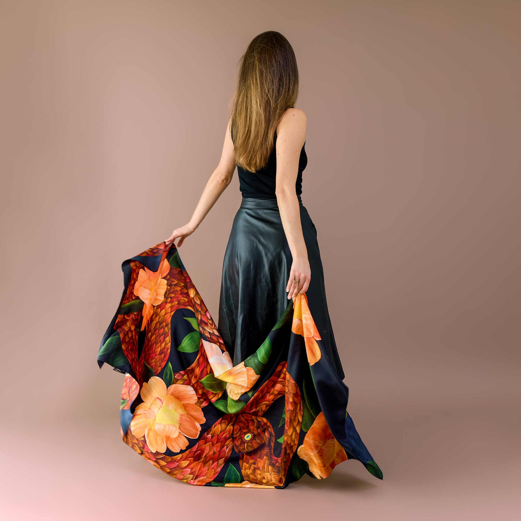 Snake - Silk Oblong | Wildlife Conservation Art by Josie Ryan