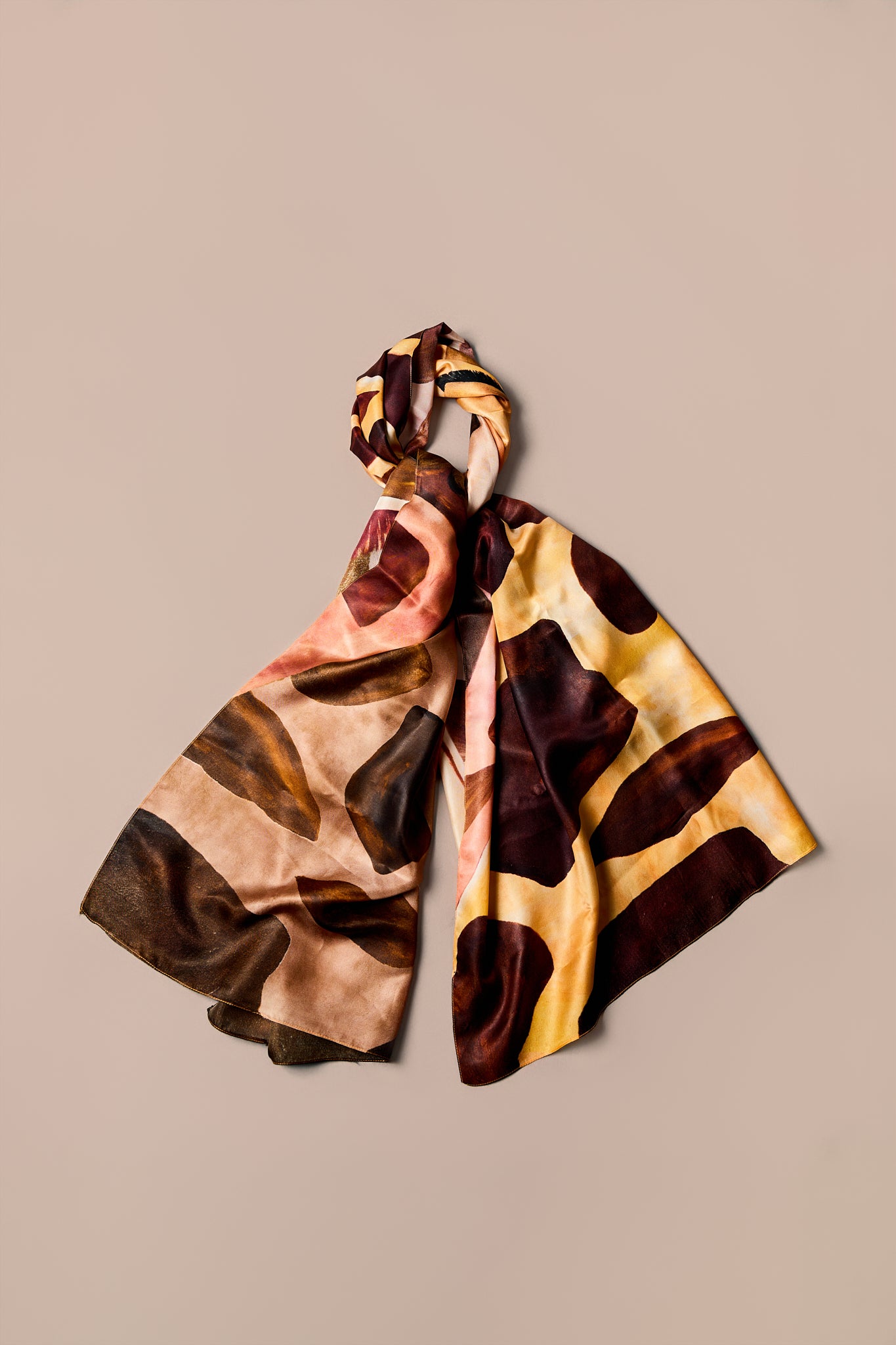 Golden Savannah – Silk Oblong | Wildlife Conservation Art by Josie Ryan