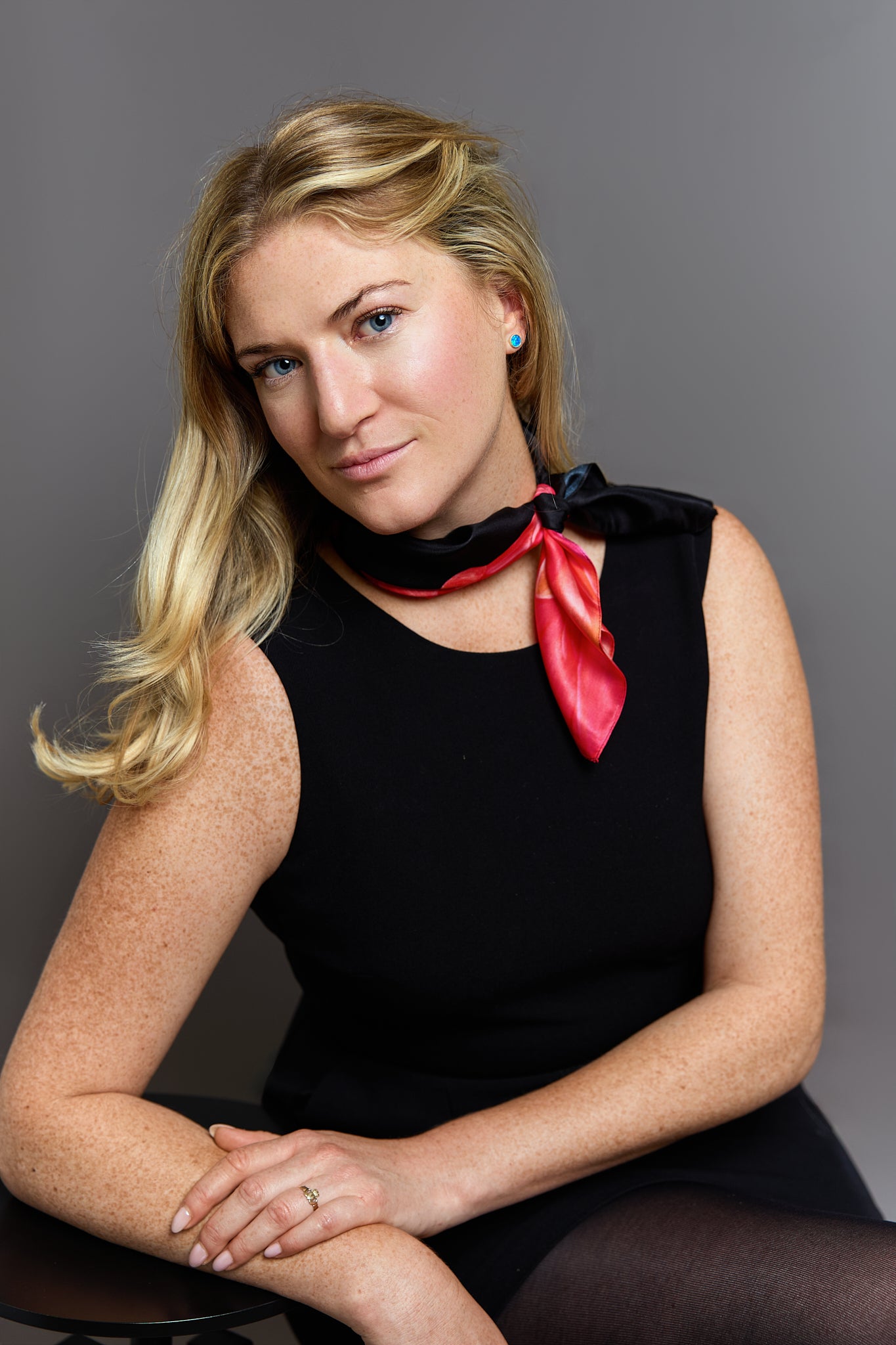 Flamingo - Poised in Pink - Silk Twill Scarf - Wildlife Conservation Art by Josie Ryan - Classic Scarf Modelled