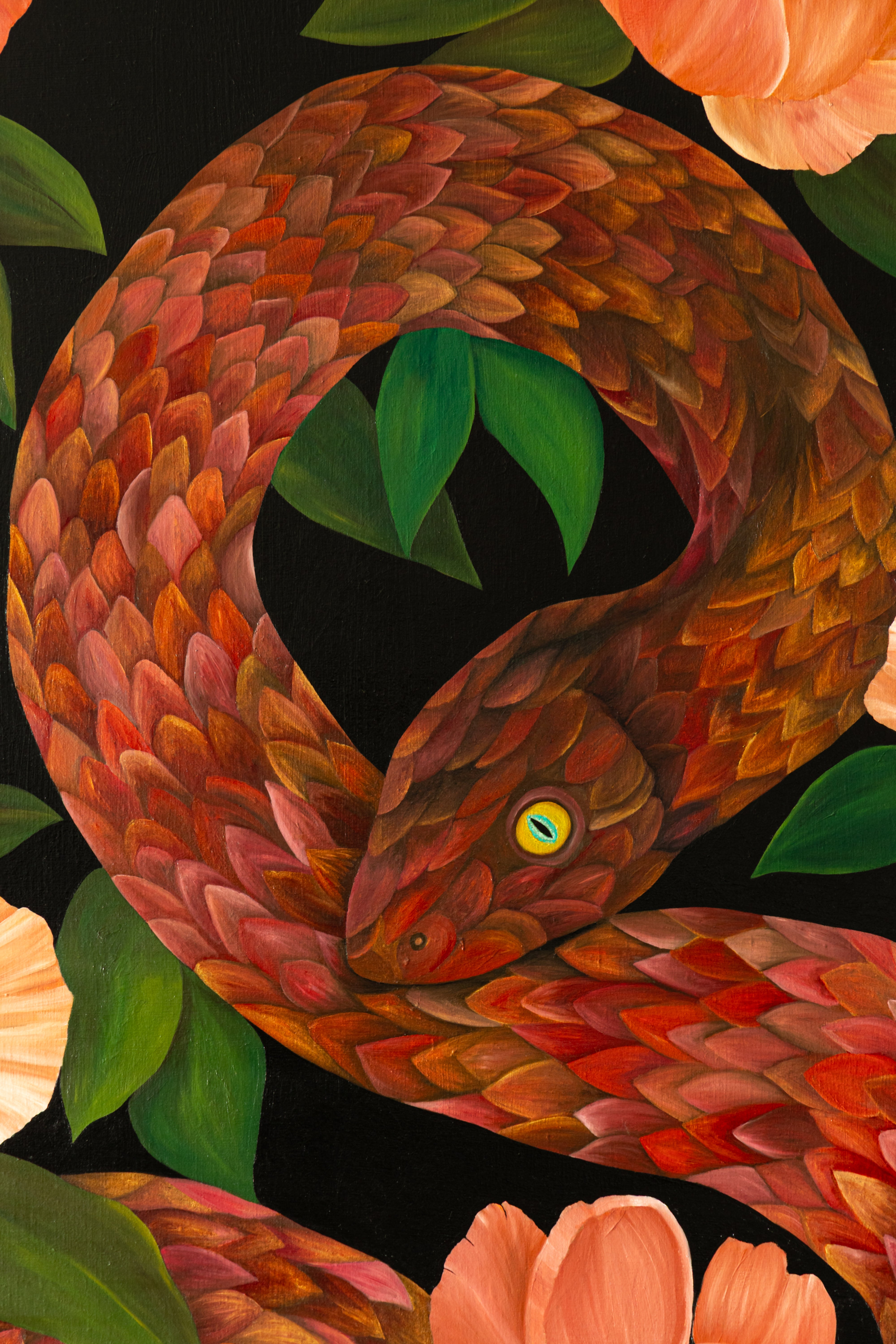 Ouroboros in Bloom | Wildlife Conservation Art by Josie Ryan