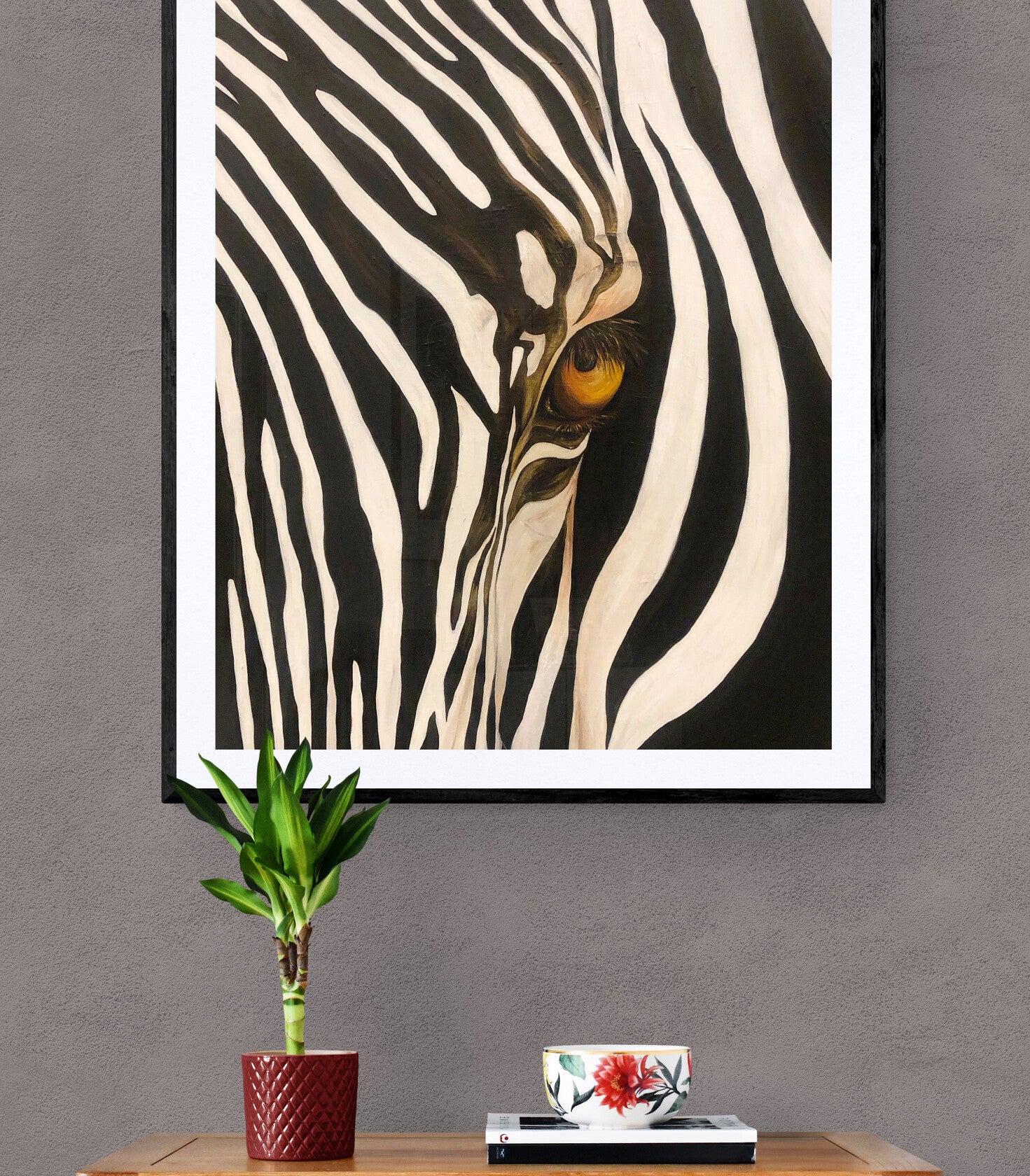 Zebra’s Gaze | Wildlife Conservation Art by Josie Ryan