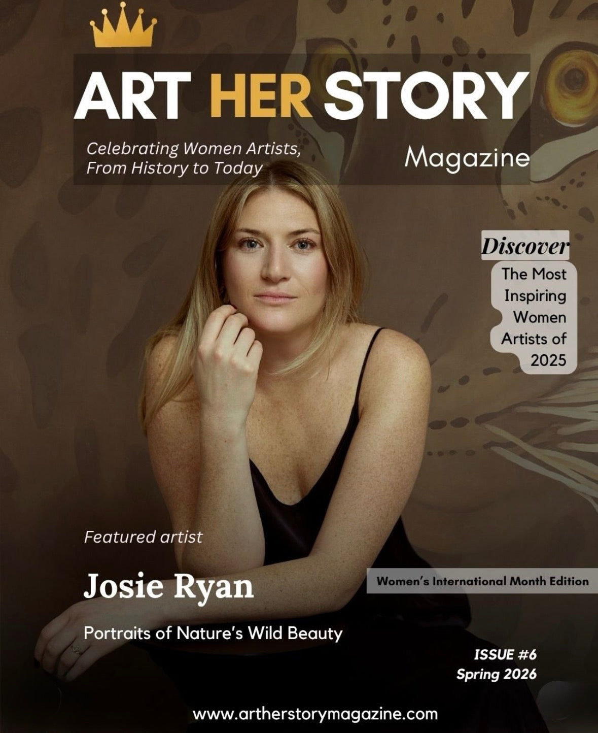 Magazine cover of 'Art Her Story' featuring Josie Ryan 
