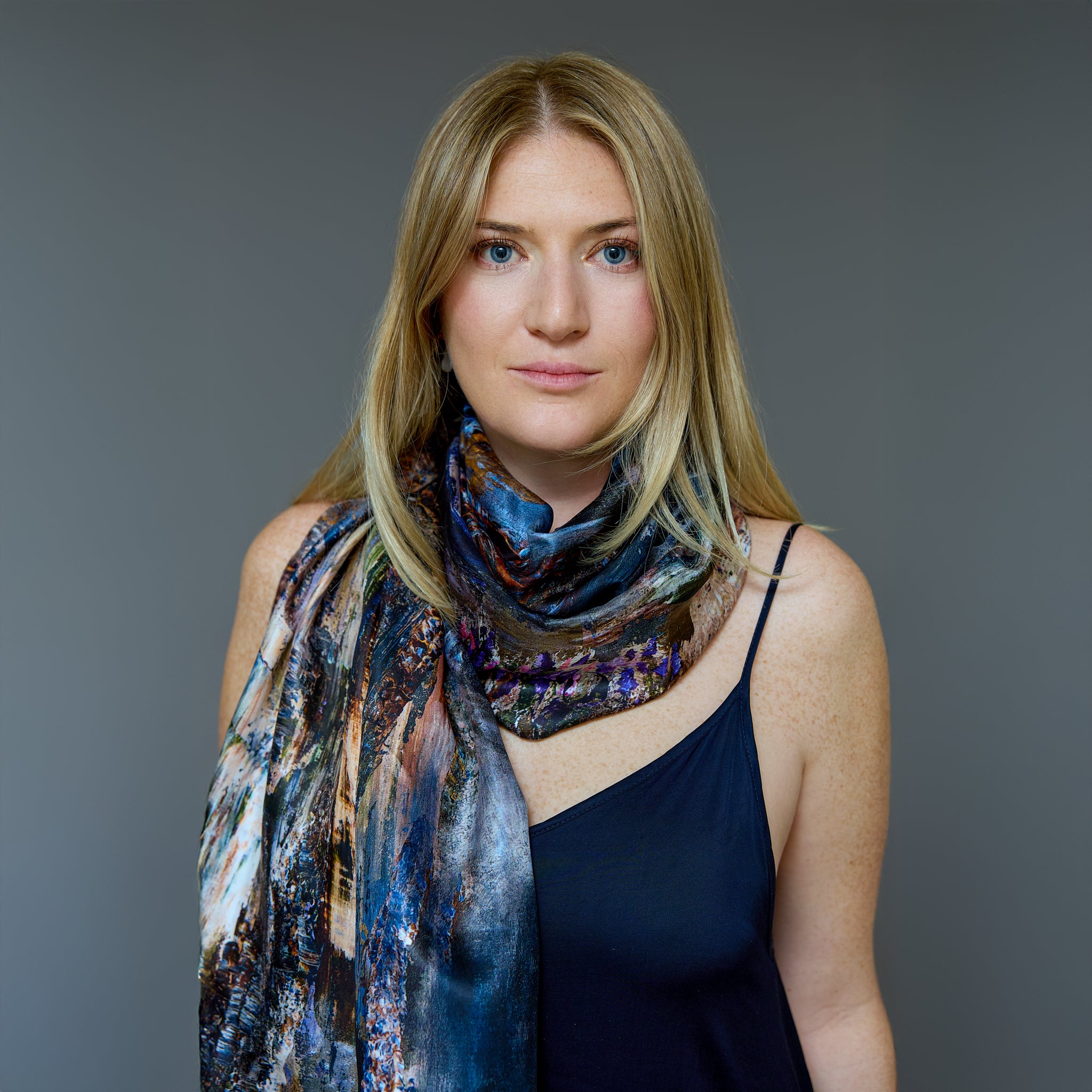 The Bridge – Art - Silk Twill Scarf | Wildlife Conservation Art by Josie Ryan