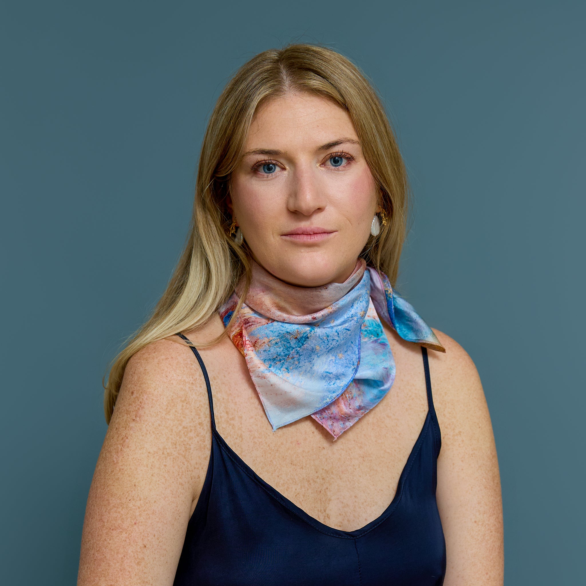 Polar - Between North & South - Silk Twill Scarf | Wildlife Conservation Art by Josie Ryan
