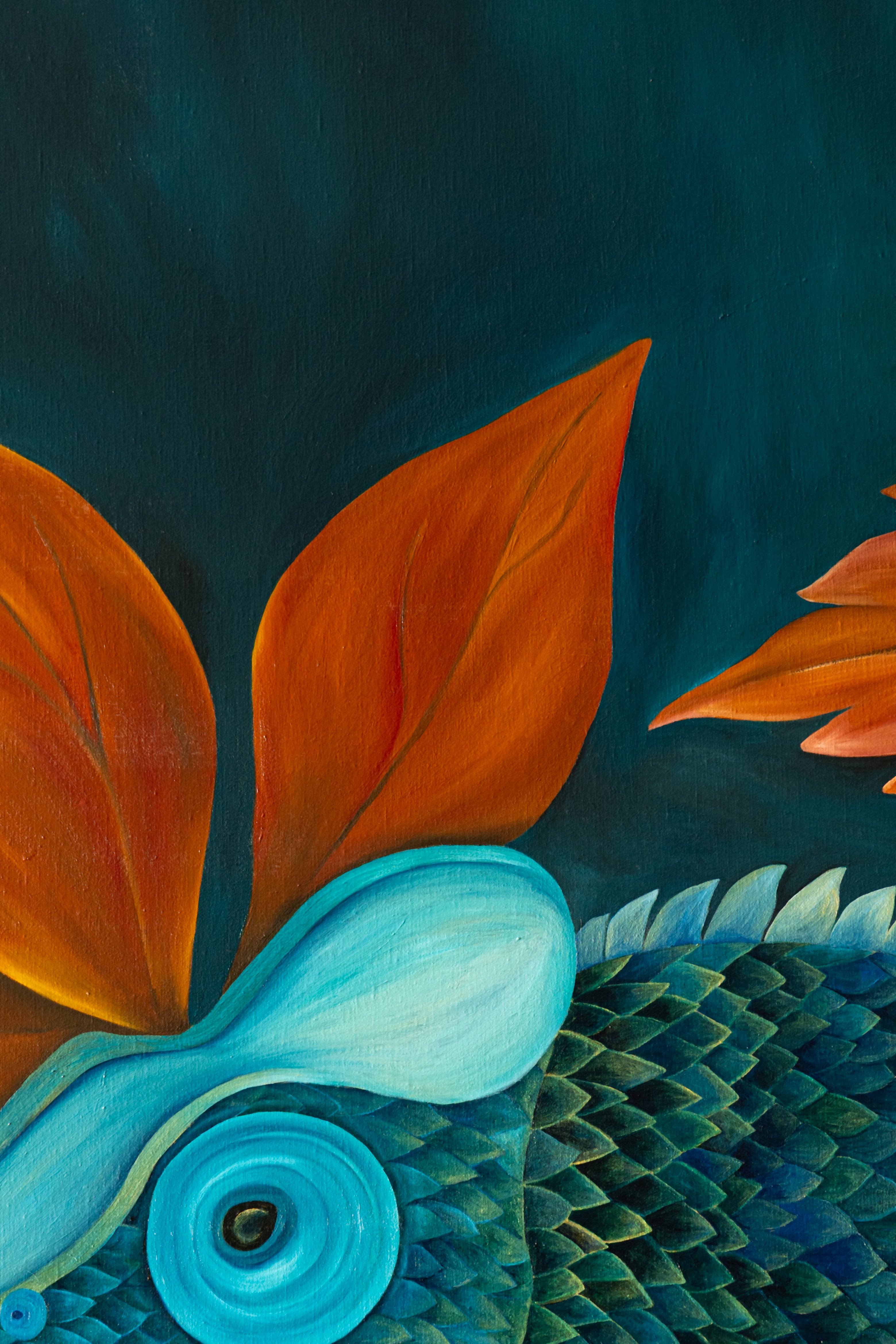 Coiled in Turquoise | Wildlife Conservation Art by Josie Ryan