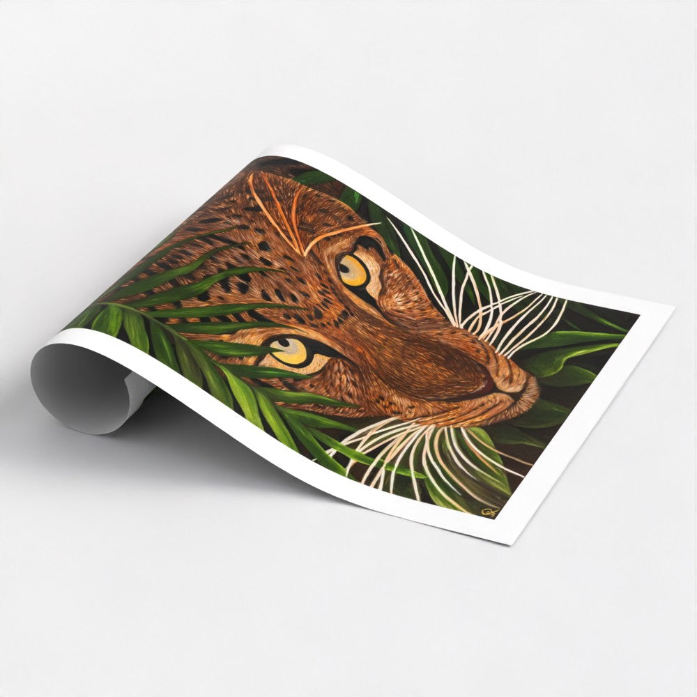 Hidden in the Green | Fine Art Print | Wildlife Conservation Art by Josie Ryan